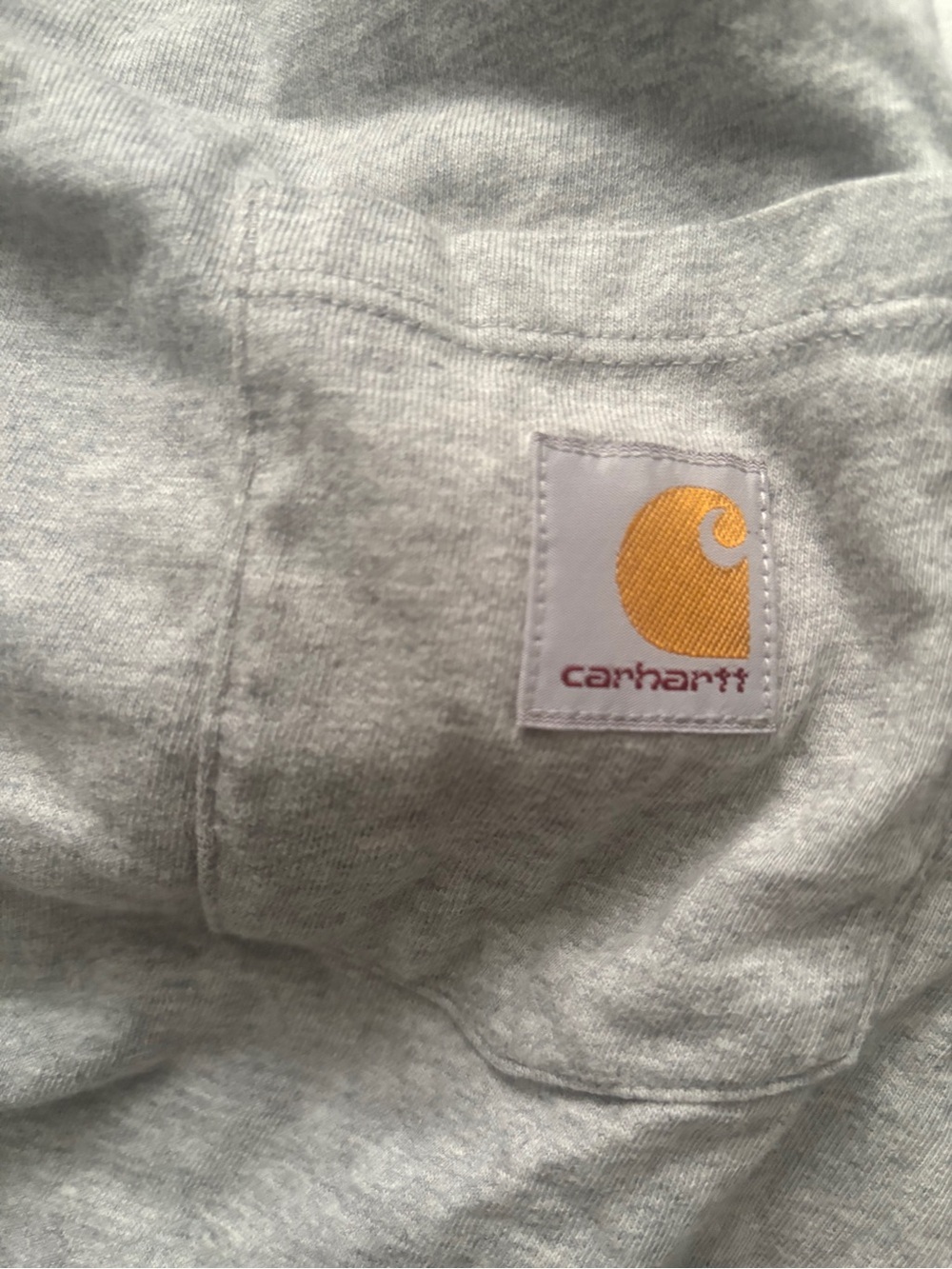 Carhartt Pocket T Shirt Kids Medium(10/12) Gray Workwear Logo Pocket Tee Casual - Picture 4 of 4